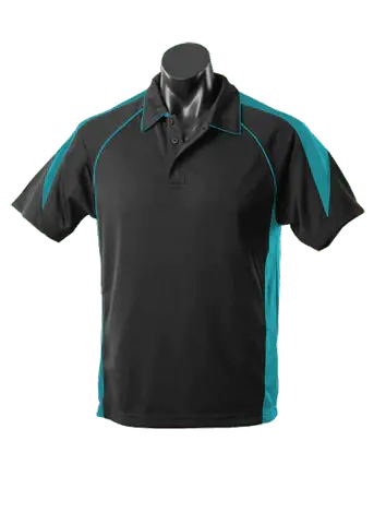 Aussie Pacific Premier Kids Polo Shirt 3301 Casual Wear Aussie Pacific Black/Teal 6